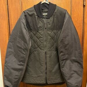 Filson Alcan Quilted Motorcycle Jacket Cinder Waxed Cotton Primaloft XL